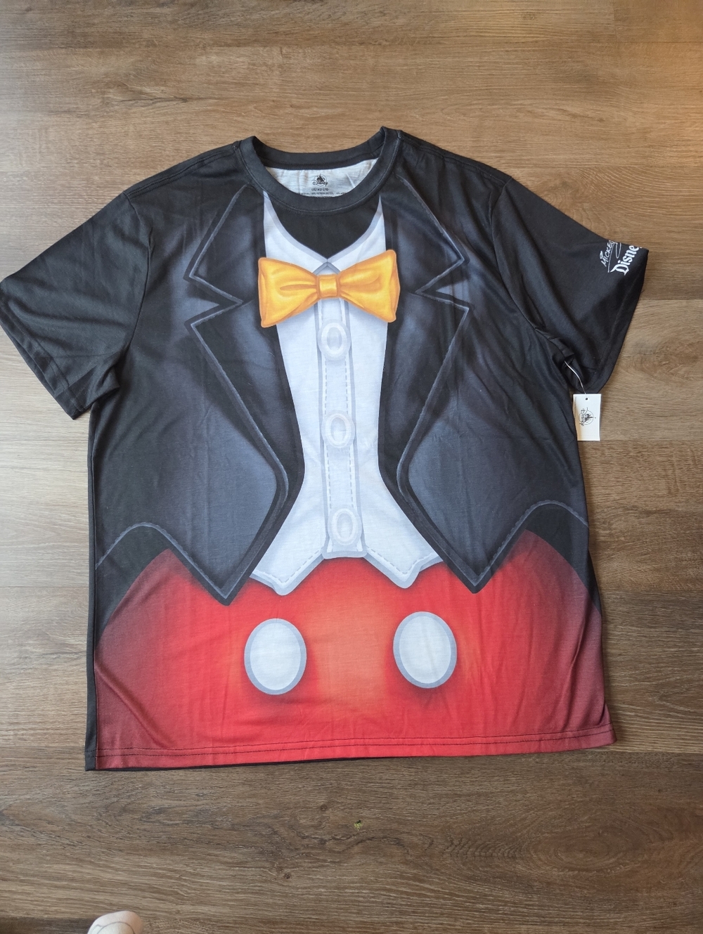NWT NEW Disneyland Disney Parks Mickey Mouse All-Over Print Tuxedo T-Shirt Large